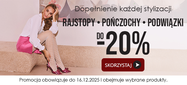 Dopełnienie każdej stylizacji - rajstopy, pończochy, podwiązki do -20% w sklepie wyprzedazebielizny.pl