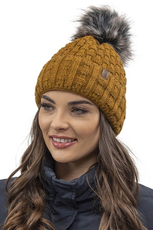 Vivisence 7015Kmpl Komplet czapka+szalik, ciemny żółty