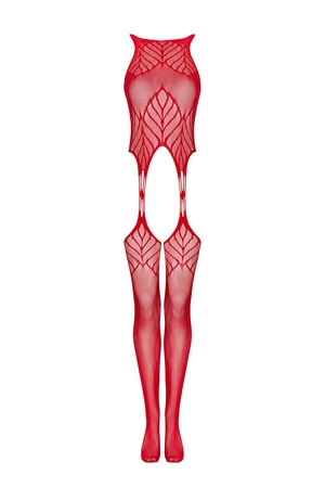 Obsessive N122 bodystocking Body sexy, czerwony