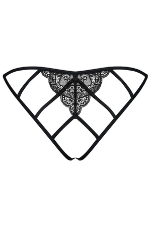 Obsessive Miamor crotchless panties Majtki figi otwarte, czarny