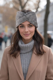 Vivisence 70108 Nakrycie głowy opaska, szary jasny