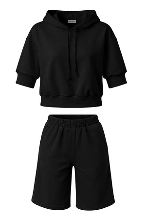 Vivisence 9210kmpl Komplet szorty + bluza, czarny