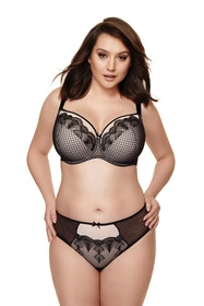 Gorteks Dolce/B3 Biustonosz półusztywniany, czarno-beżowy