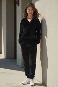 Vivisence 9202kmpl Komplet bluza+spodnie, czarny