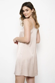 Italian Fashion Dotyk ws.r. krótka Nocna koszulka, beż