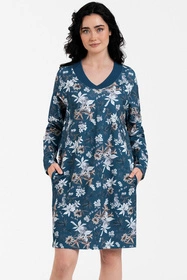 Italian Fashion Nikjana tunika dł.r. Sukienka homewear, druk/turkus