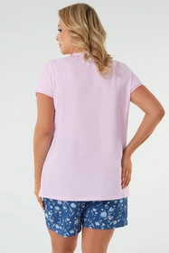 Italian Fashion Tulip kr.r. kr.sp. Nocna piżama, róż/druk