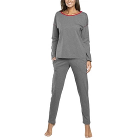 Italian Fashion Akcent dł.r. dł.sp. Nocna piżama, średni melanż