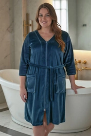 Vivisence 5011 Nocna szlafrok, ciemny turkus