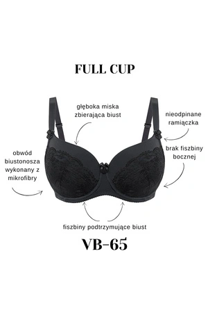 Vena VB-65 Biustonosz usztywniany, czarny