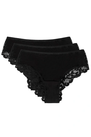 Vivisence 4021 3-pack Majtki figi, czarny