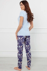 Italian Fashion Pulia kr.r. dł.sp. Nocna piżama, niebieski/druk