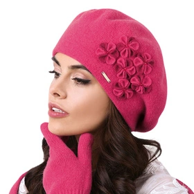 Kamea Gorycja Nakrycie głowy beret, malina