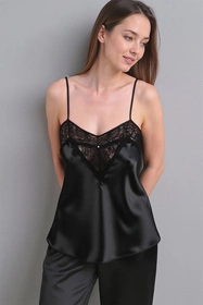 Vivisence 2035 Nocna komplet top + spodnie, czarny