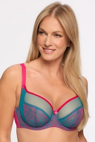 Gaia 1294 Cintia Biustonosz miękki, turkus-fuksja