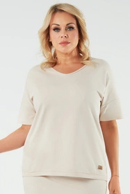 Italian Fashion Madri kr.r. Bluzka klasyczna, beż