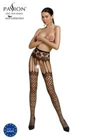 Passion ECO S009 Wyrób pończoszniczy pończochy z pasem, black