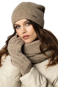 Vivisence 7208 Rękawiczki dzianinowe, beżowy melanż