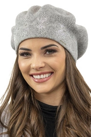 Vivisence 7050 Nakrycie głowy beret, jasnoszary