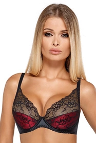PariPari Catherine III Biustonosz miękki, black-red