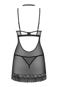 Obsessive Donarella chemise Nocna komplet koszulka + stringi, black