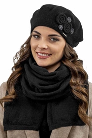 Vivisence 7037 Nakrycie głowy beret, czarny