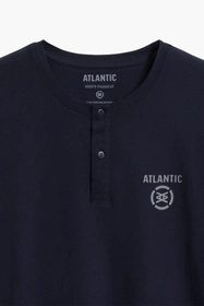 Atlantic NMP-375 Nocna piżama, niebieski/zielony