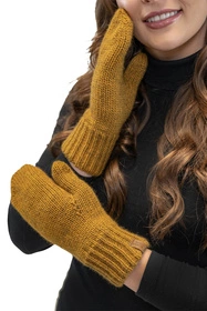 Vivisence 7015R Rękawiczki dzianinowe z 1 palcem, ciemny żółty