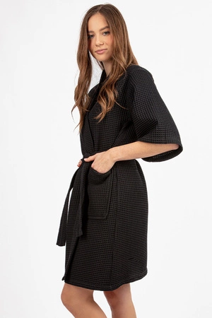 Dkaren DK-W-01 Nocna szlafrok, czarny