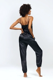 Dkaren Day Nocna komplet top + spodnie, czarny