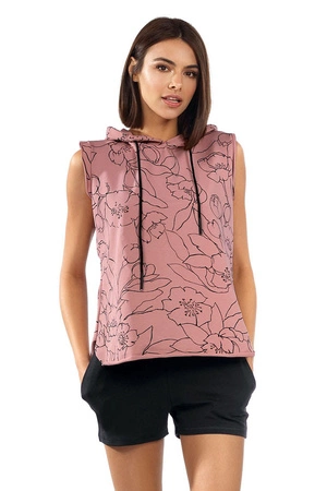 Reviver F5506 Bluza nierozpinana, pudrowy róż