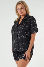 Italian Fashion Ria kr.r. kr.sp. Nocna piżama, druk/czarny