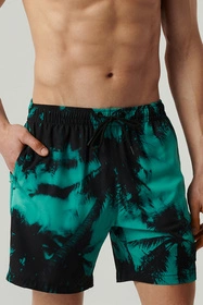 Atlantic KMB-227 Kostium kąpielowy bermudy, zielono-czarny