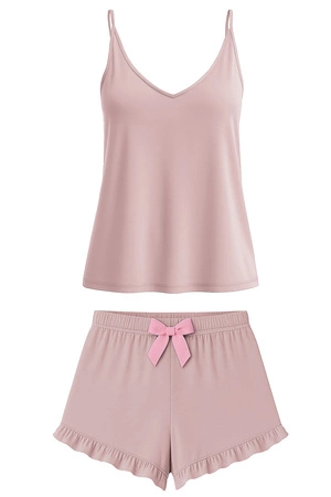 Vivisence 2044 Nocna komplet top + szorty, różowy