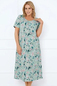 Italian Fashion Alwea kr.r. Nocna koszula, druk/c.zielony