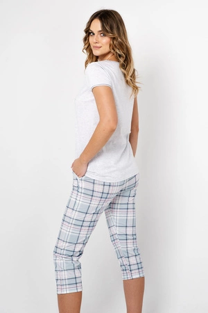 Italian Fashion Glamour kr.r. sp.3/4 Nocna piżama, j.melanż/druk