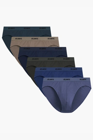 Atlantic 6SMP-004 6-pack Majtki slipy, indygo/szary/granat/khaki/niebieski ciemny/denim