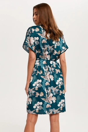 Italian Fashion Scarlet kr.r. Nocna szlafrok, druk/zielony