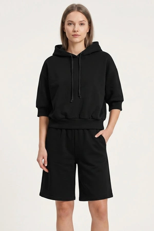 Vivisence 9210kmpl Komplet szorty + bluza, czarny