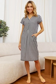 Doctor Nap TCB.5271 Nocna koszula, black check