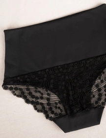 Wol-Bar Promessa 3-pak Majtki wysokie figi, czarny