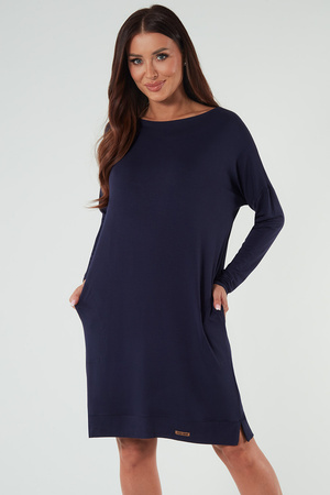 Italian Fashion Akord tunika d�.r. Sukienka homewear, granat