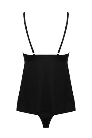 Obsessive Bella Rou 2-pcs set Nocna komplet top + stringi, czarny