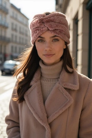 Vivisence 70108 Nakrycie głowy opaska, pudrowy róż