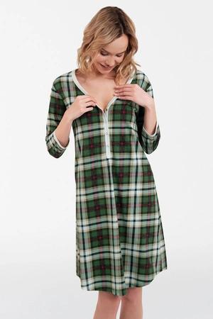 Italian Fashion Asama r.3/4 Nocna koszula, druk/zielony