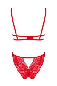 Obsessive Mellania set Nocna komplet biustonosz + figi, czerwony