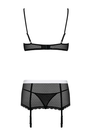 Obsessive Maidme set Nocna sexy kostium, czarny