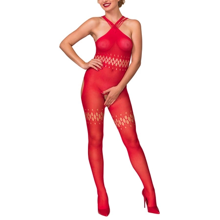 Hot in Here Demonic Body bodystocking, czerwony
