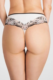 Gorsenia K842 Black-White Majtki stringi, biały