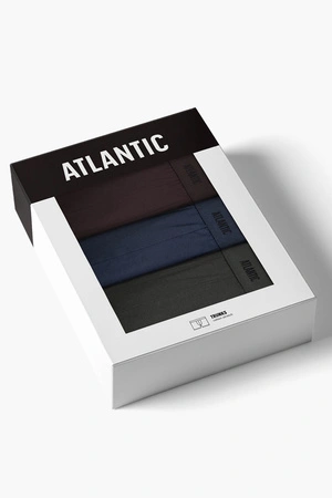 Atlantic 3MH-0111 3-pack Majtki bokserki, brąz/indygo/khaki